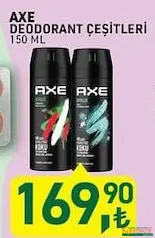 AXE DEODORANT ÇEŞİTLERİ 150 ML AXE DEODORANT ÇEŞİTLERİ 150 ML